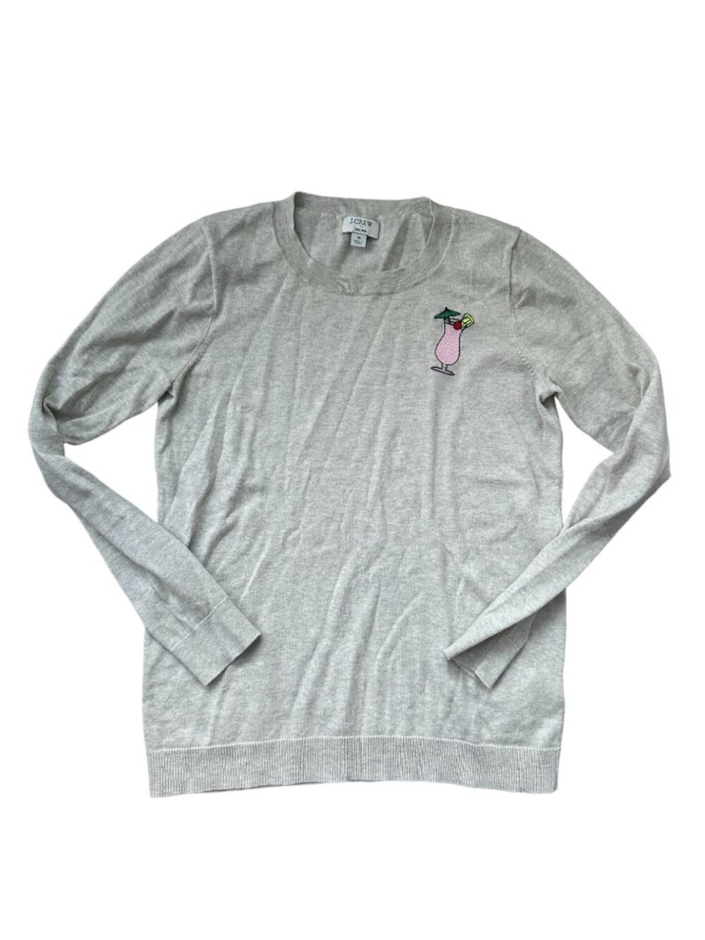 J CREW Cocktail Teddie Gray Sweater Size Small